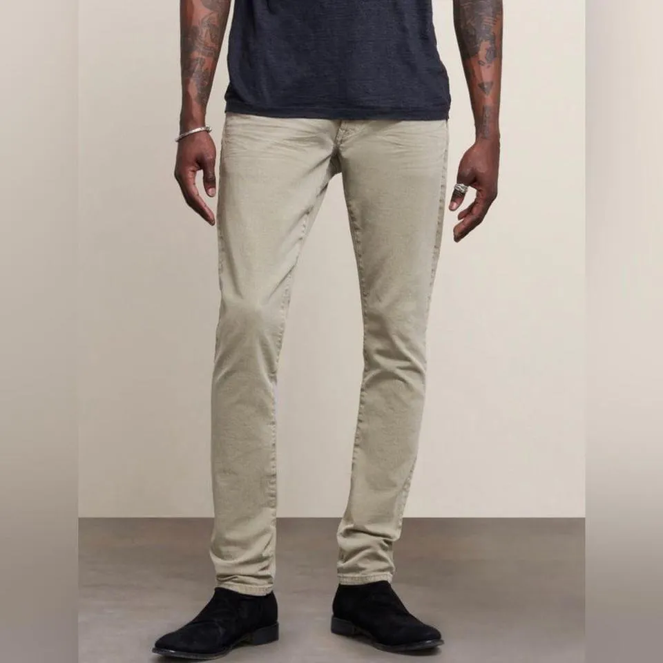 John Varvatos Men's Silver and Grey Jeans