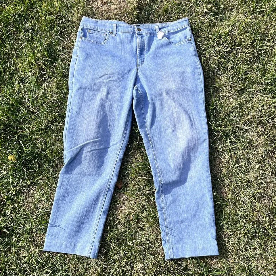 Jones New York Men's Blue and White Jeans