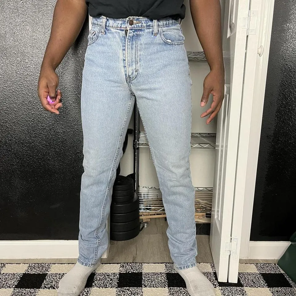 Jordache Men's Blue and White Jeans