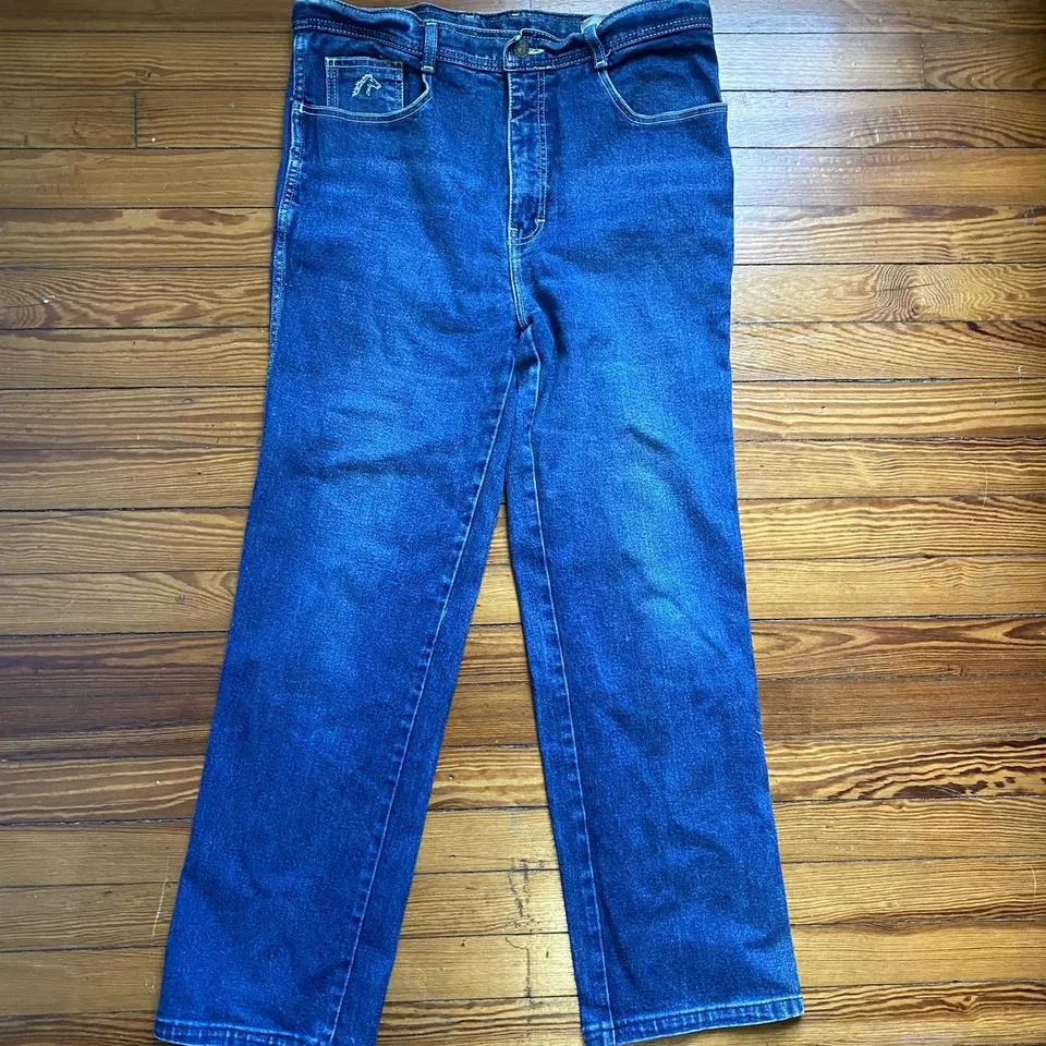 Jordache Men's Blue and Black Jeans