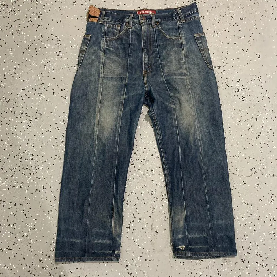 Junya Watanabe Men's Navy and Blue Jeans