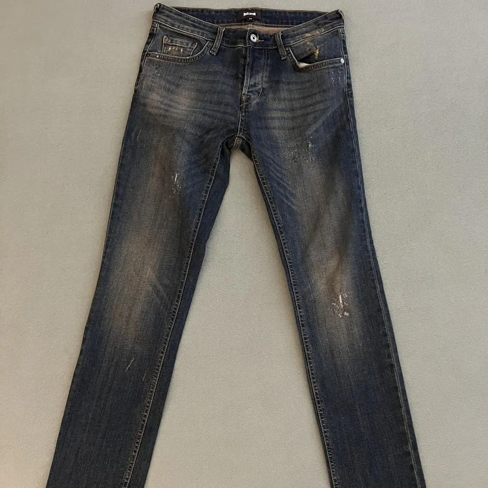 Just Cavalli Men's Blue and Navy Jeans
