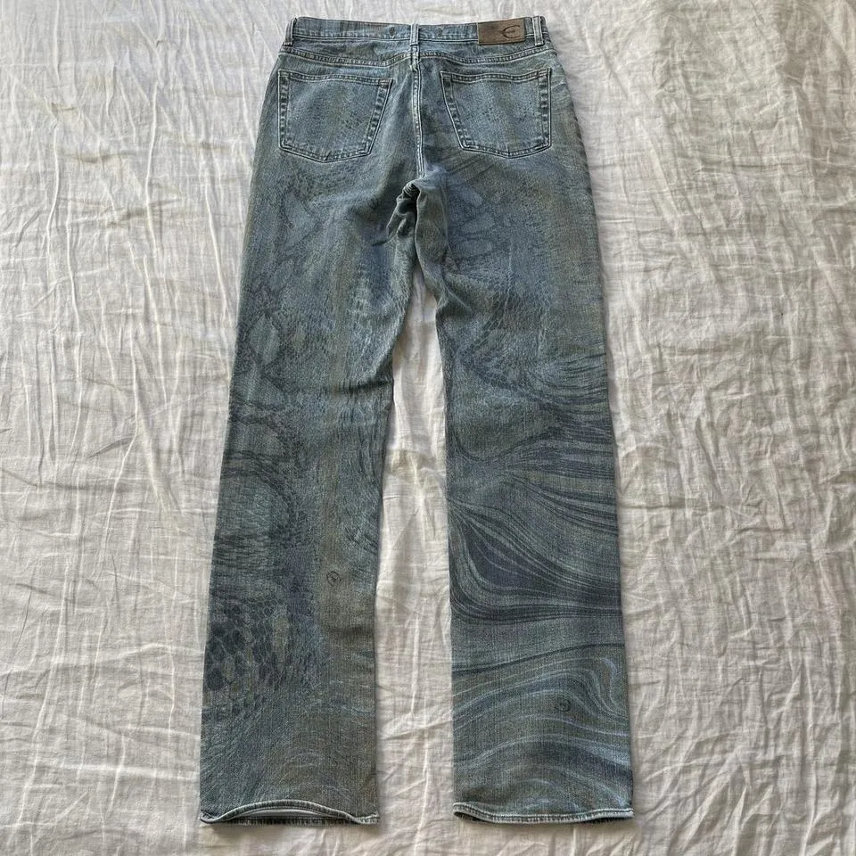 Just Cavalli Men's Blue and Green Jeans
