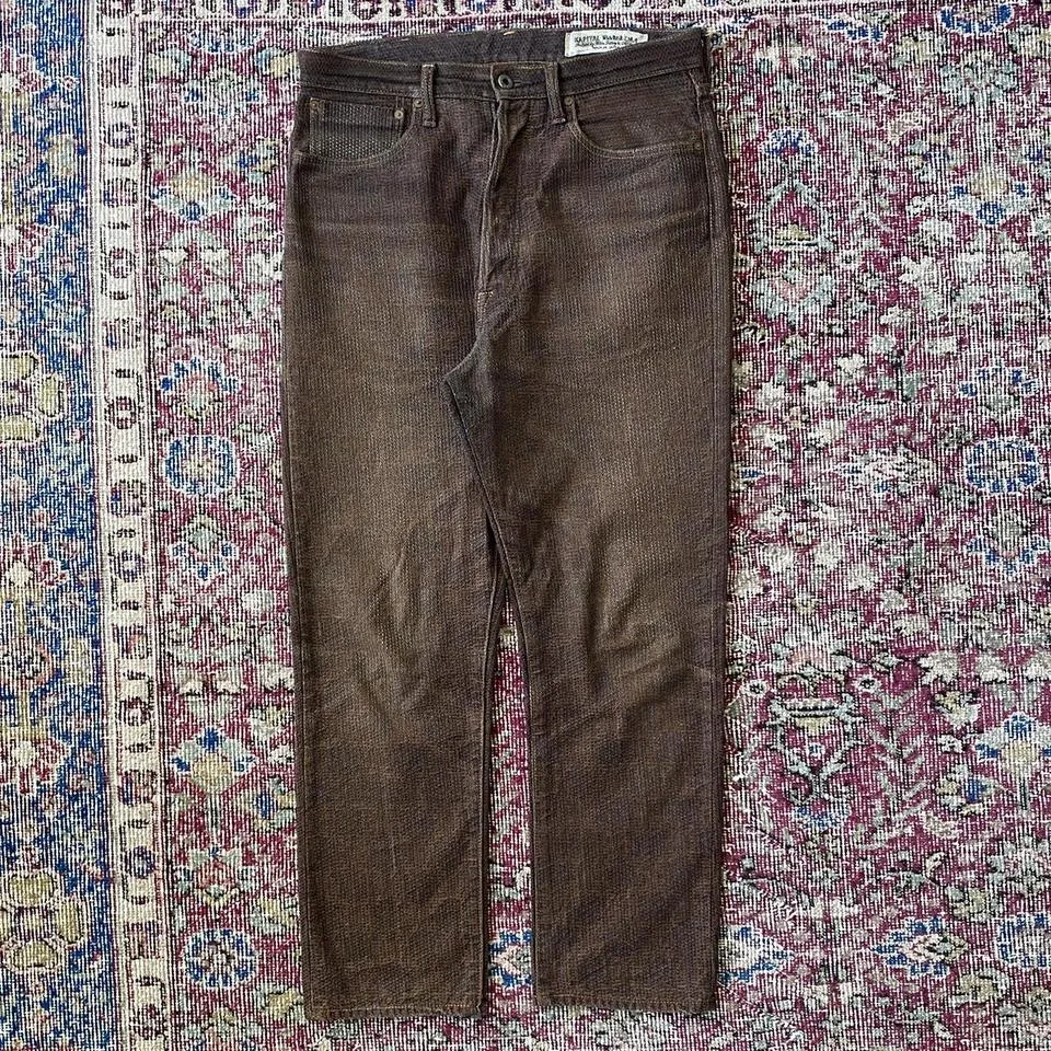 Kapital Men's Brown and Navy Jeans