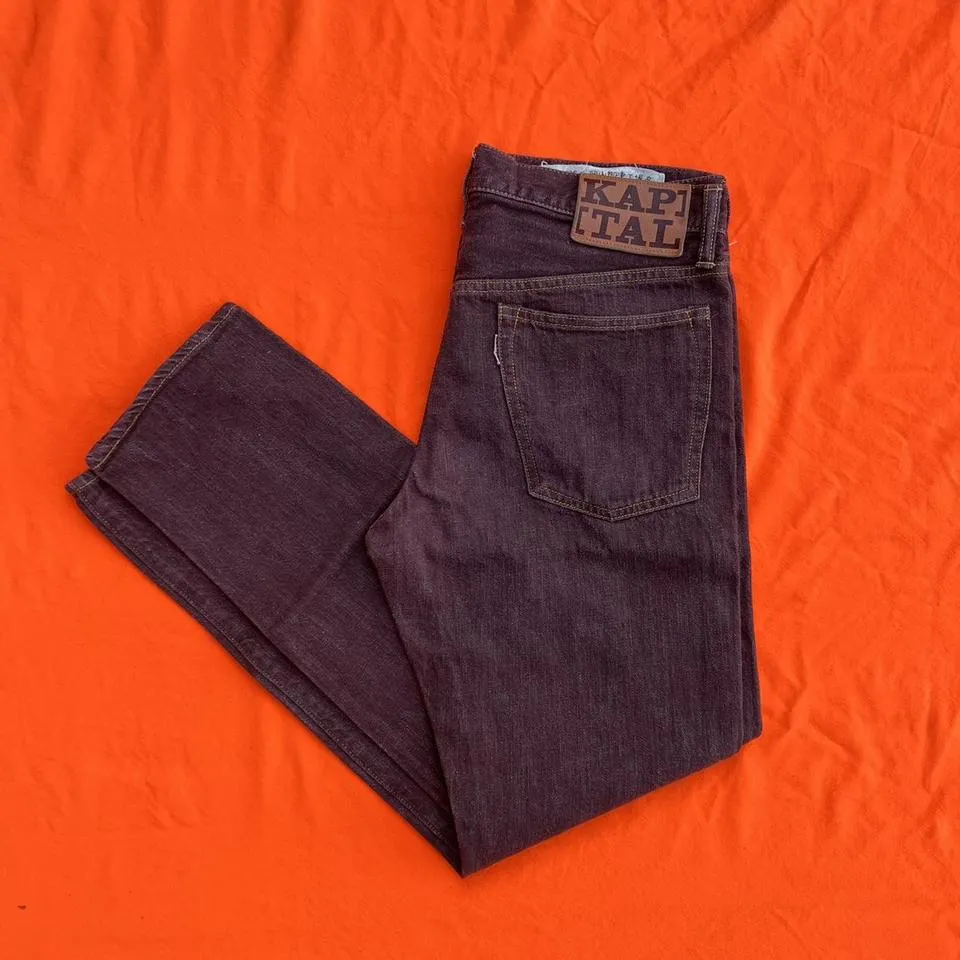 Kapital Men's Burgundy Jeans