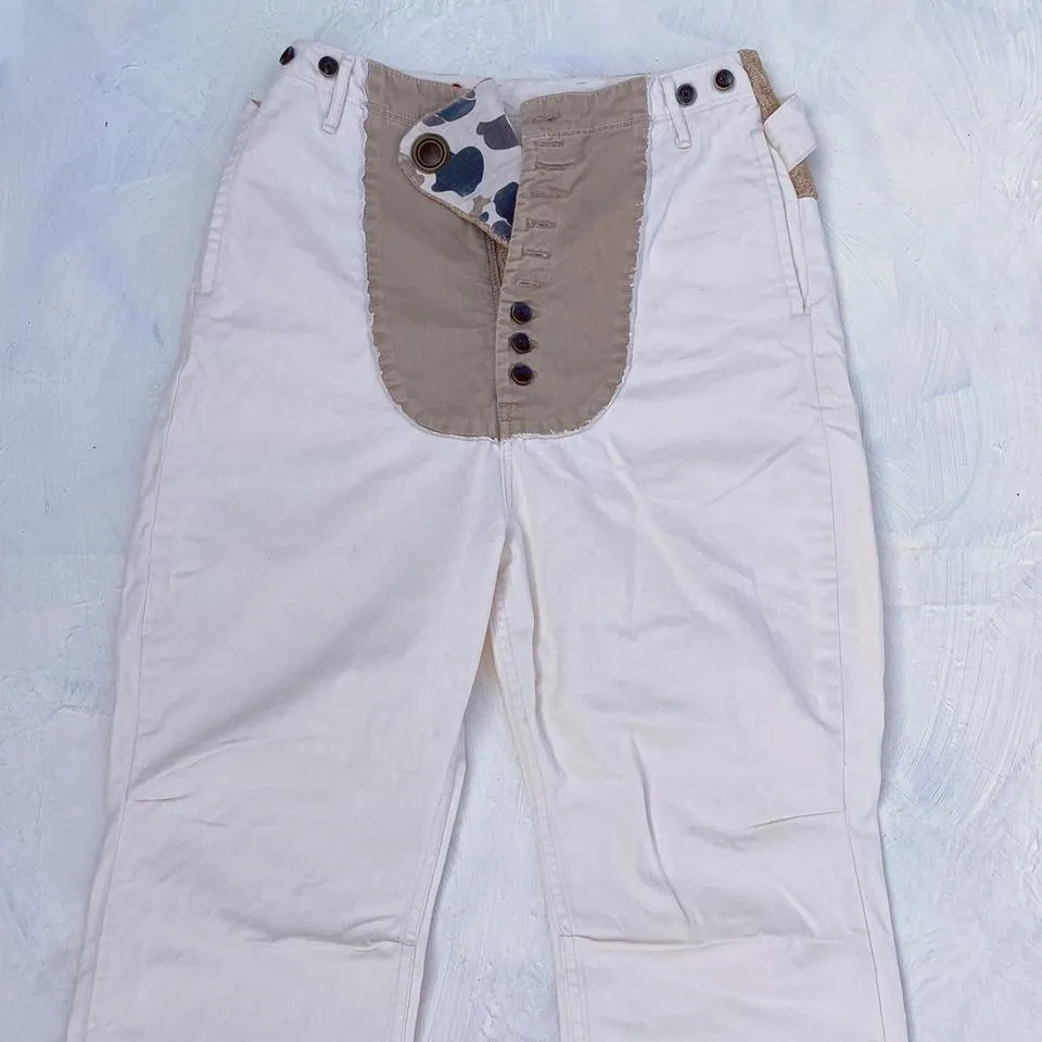 Kapital Men's White and Tan Jeans