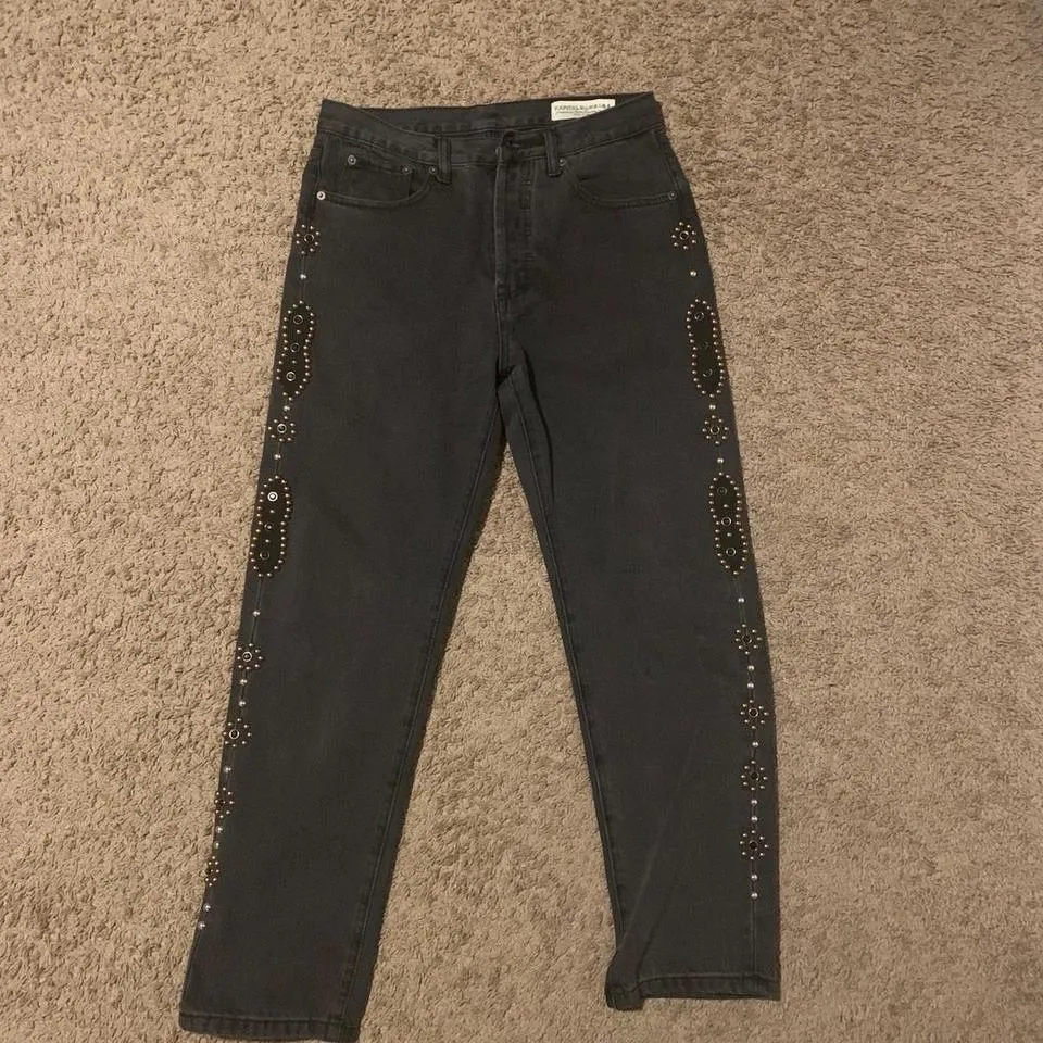 Kapital Men's Grey and Black Jeans