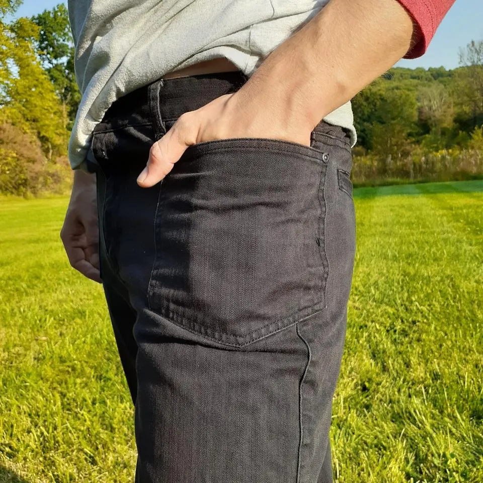 Kenneth Cole Men's Brown and Black Jeans
