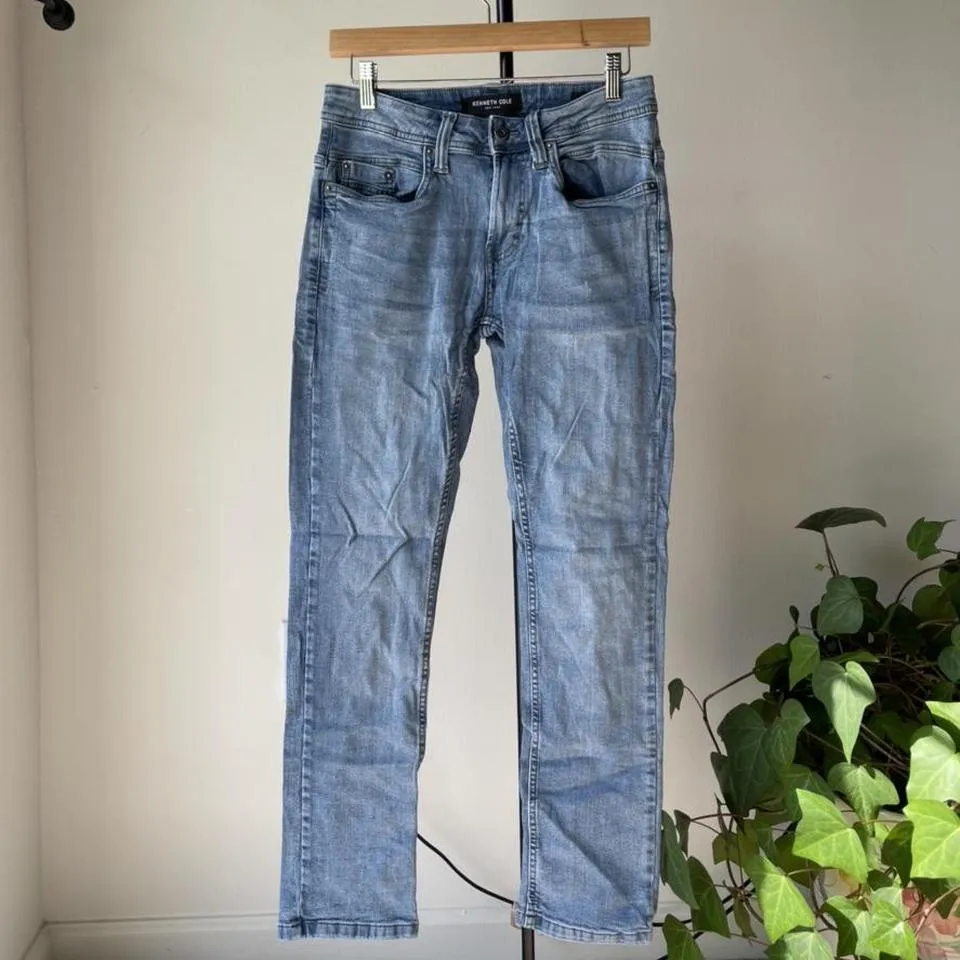 Kenneth Cole Men's Blue and Navy Jeans