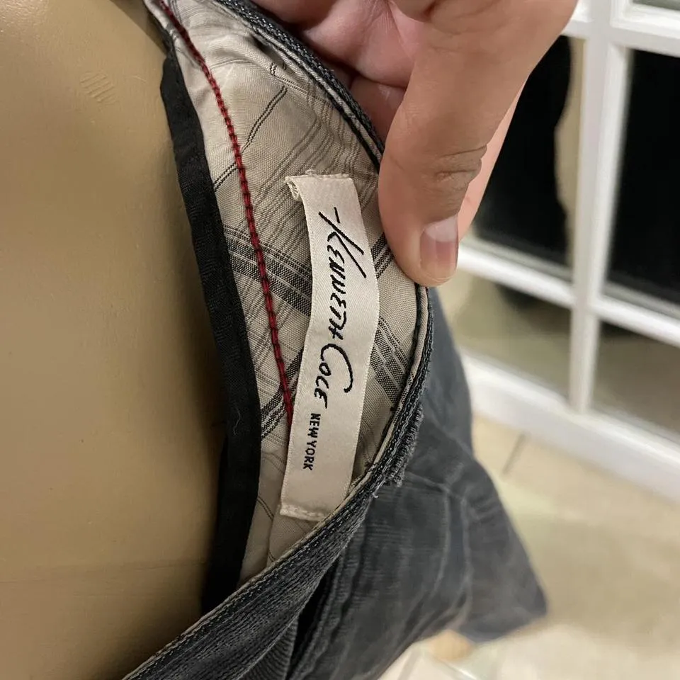 Kenneth Cole Men's Grey and Navy Jeans