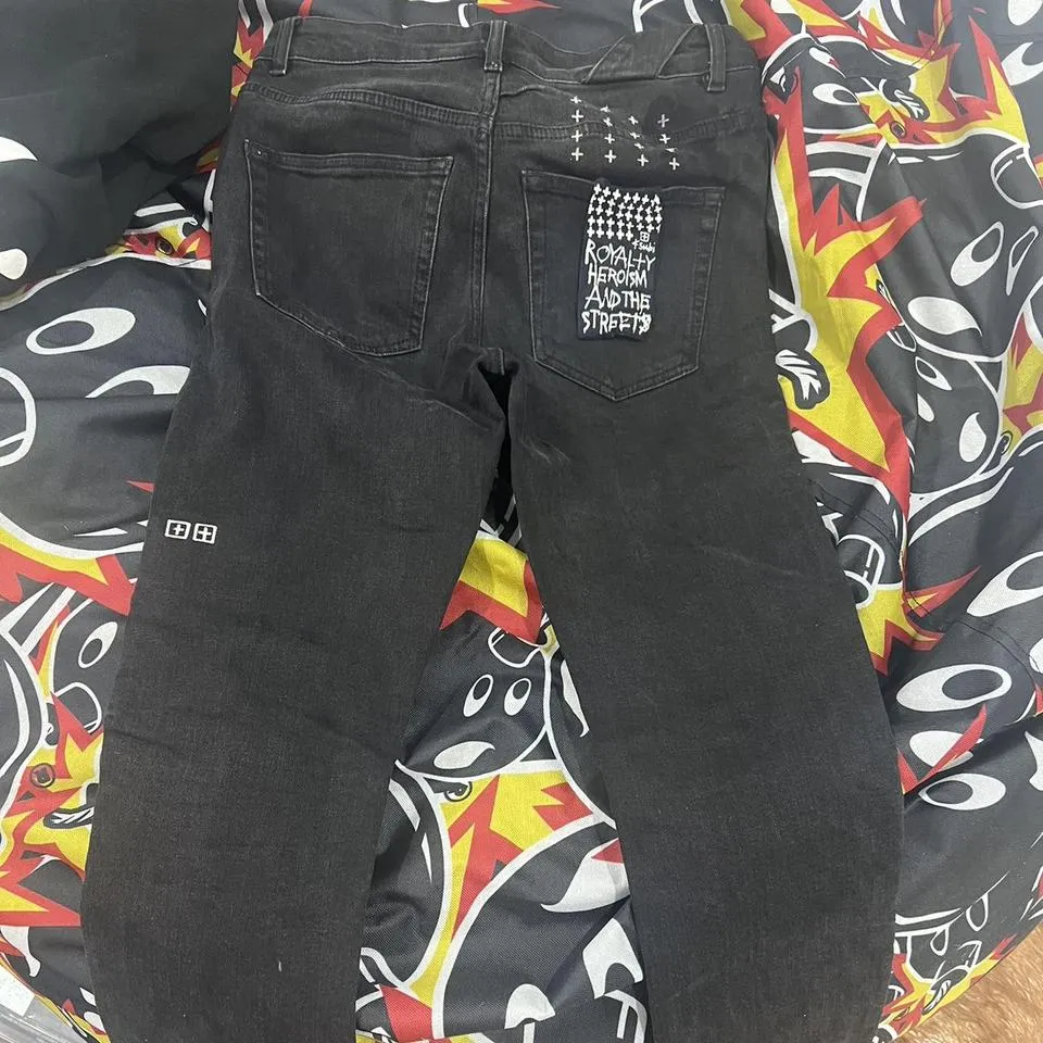 Ksubi Men's Black and White Jeans