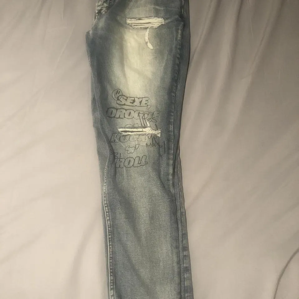 Ksubi Men's Blue and Grey Jeans