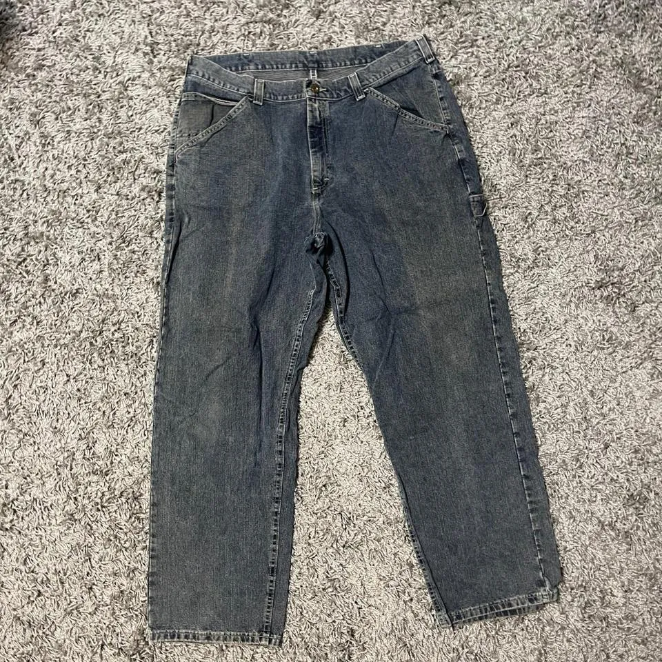 Lee Men's Grey and Navy Jeans