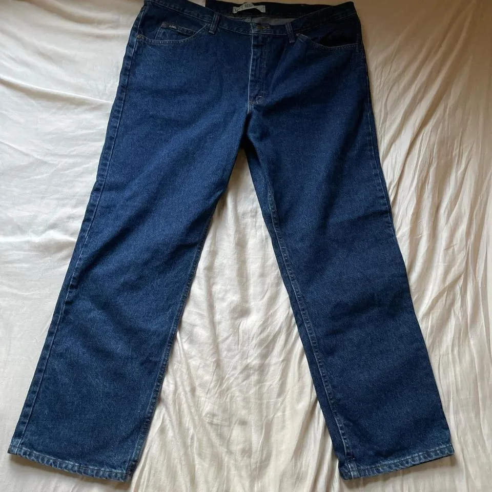 Lee Men's Navy and Blue Jeans