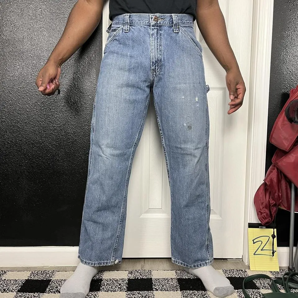 Lee Men's Blue and Navy Jeans