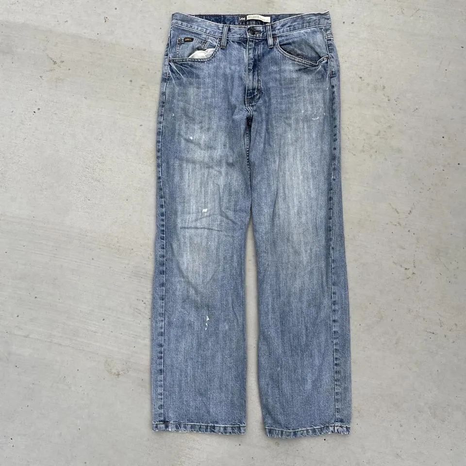 Lee Men's Blue and White Jeans