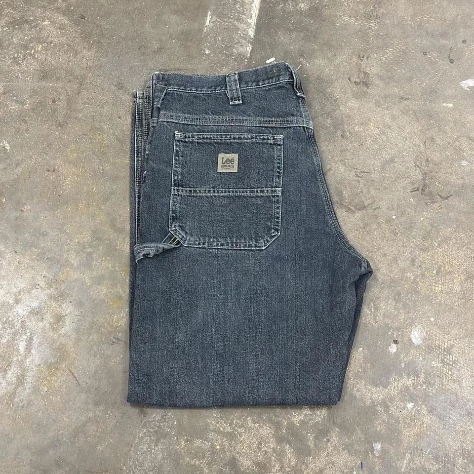 Lee Men's Navy and Blue Jeans