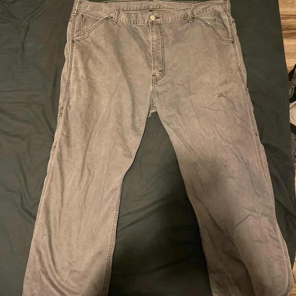 Levi's Men's Grey and Black Jeans