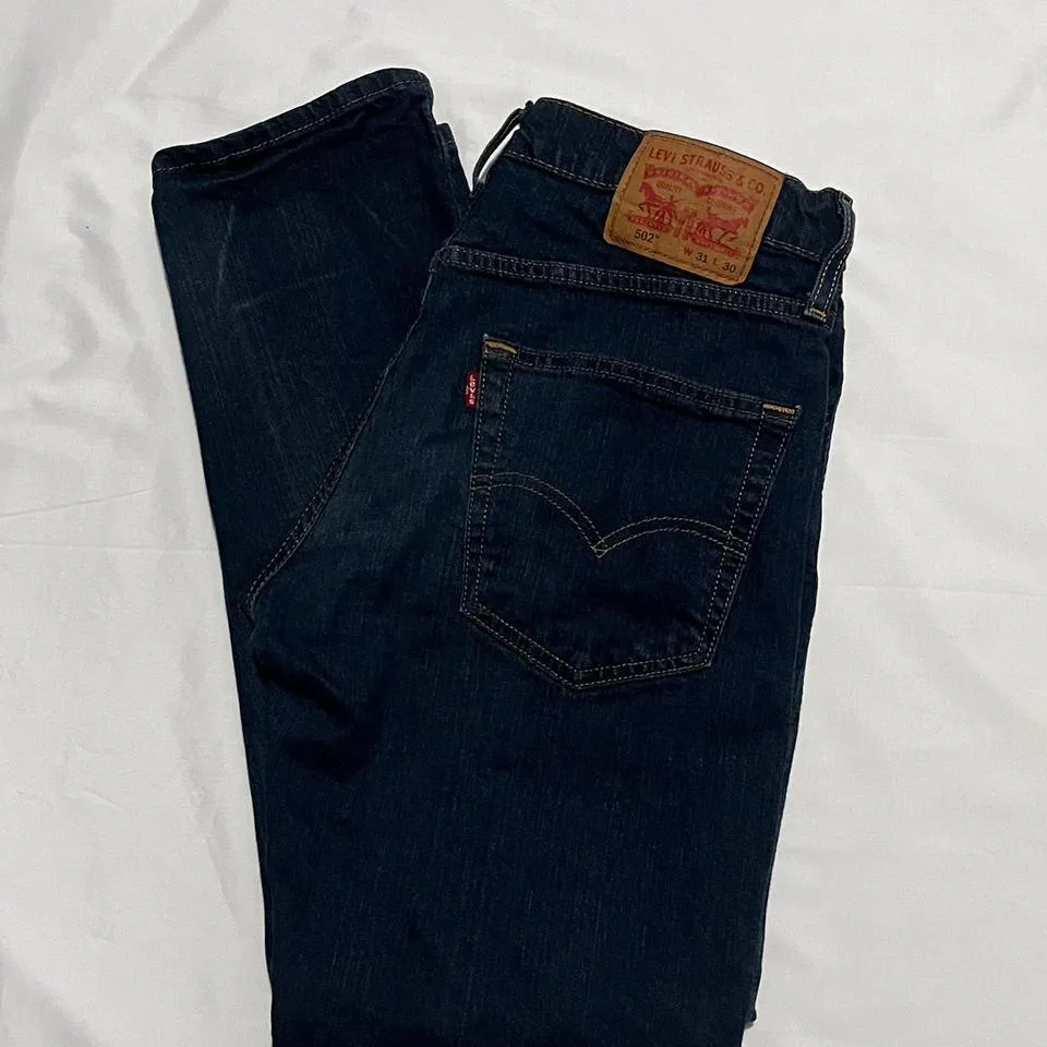 Levi's Men's Navy and Blue Jeans
