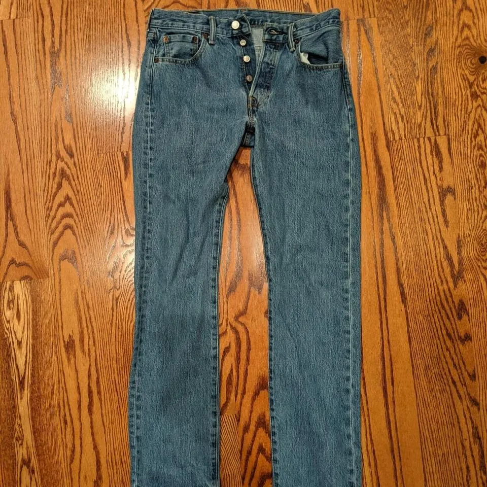 Levi's Men's Navy and Blue Jeans