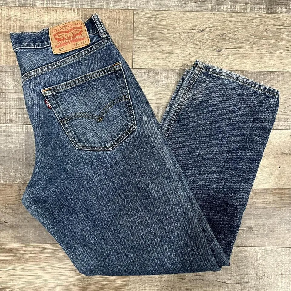 Levi's Men's Blue and White Jeans