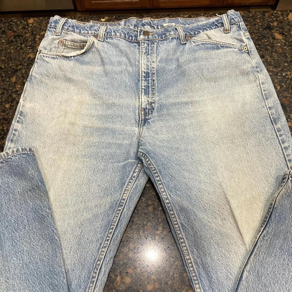 Levi's Men's Blue and White Jeans