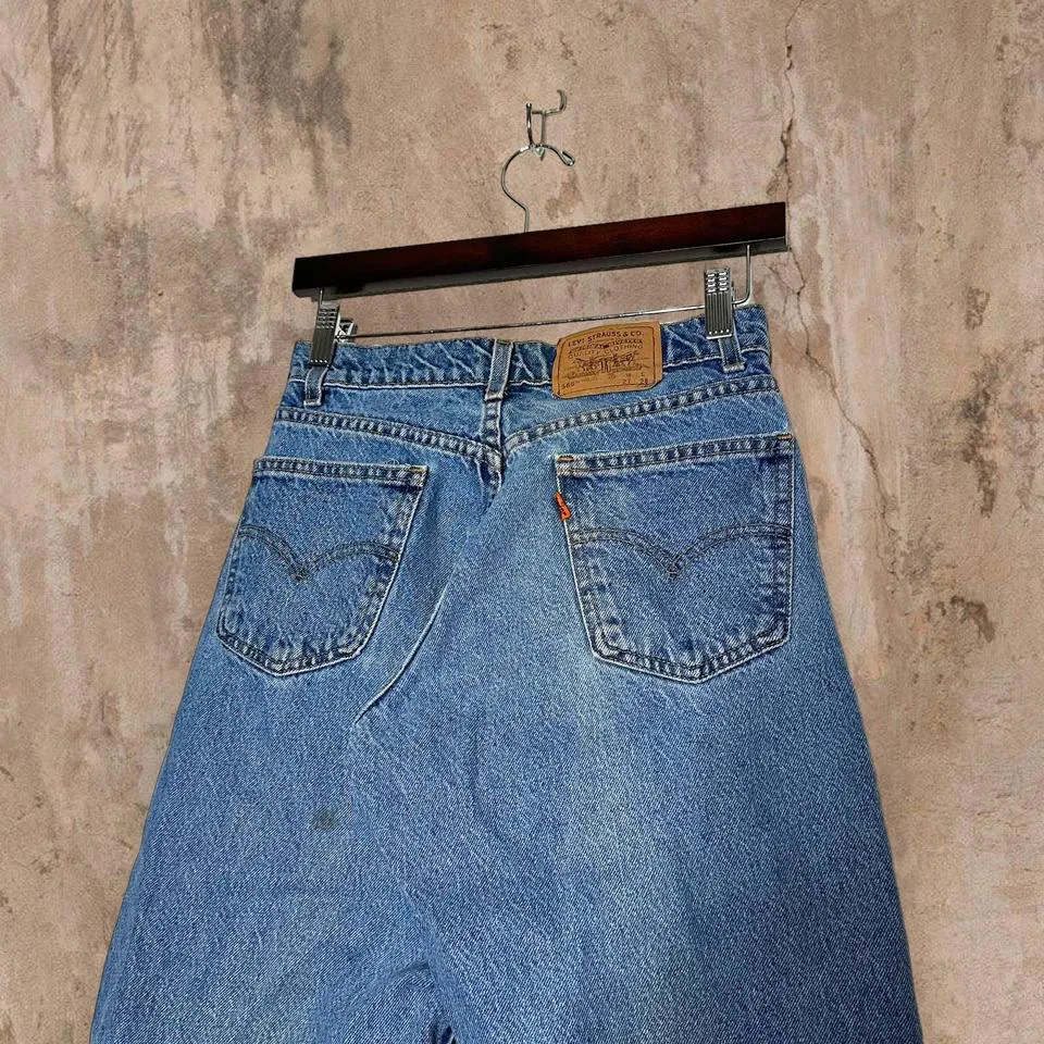 Levi's Men's Blue and Orange Jeans