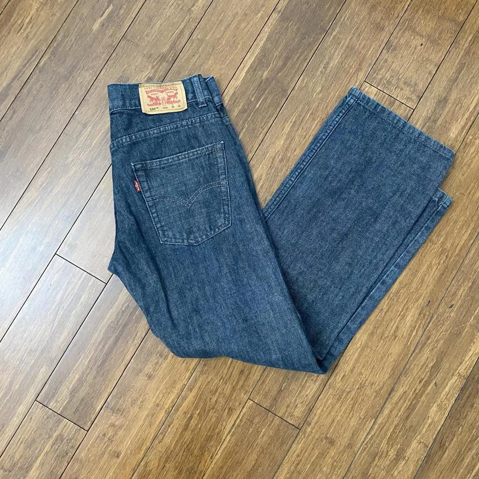 Levi's Men's Navy and Grey Jeans