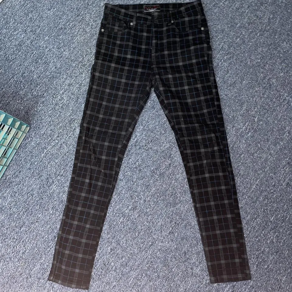 Liquor N Poker Men's Black and Navy Jeans