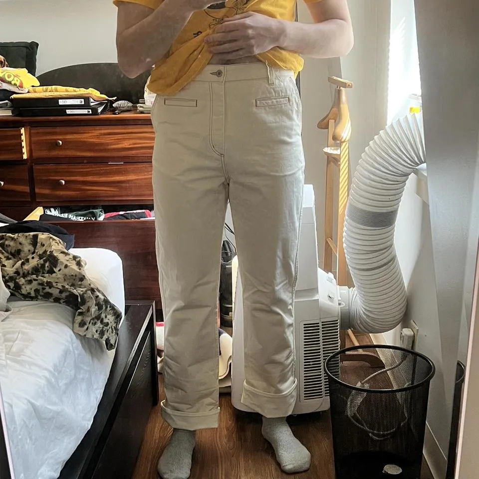 Loewe Men's White and Cream Jeans