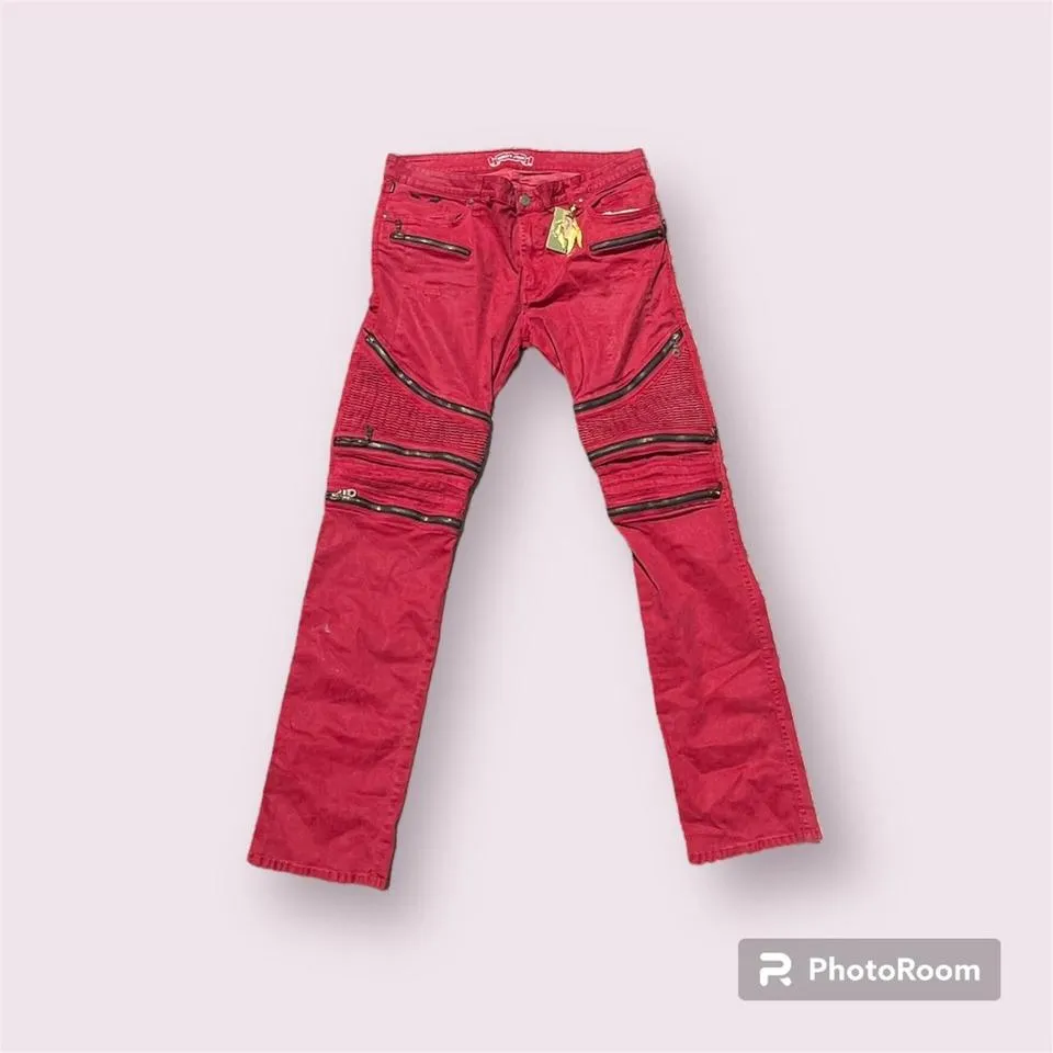 Louis Vuitton Men's Red Jeans