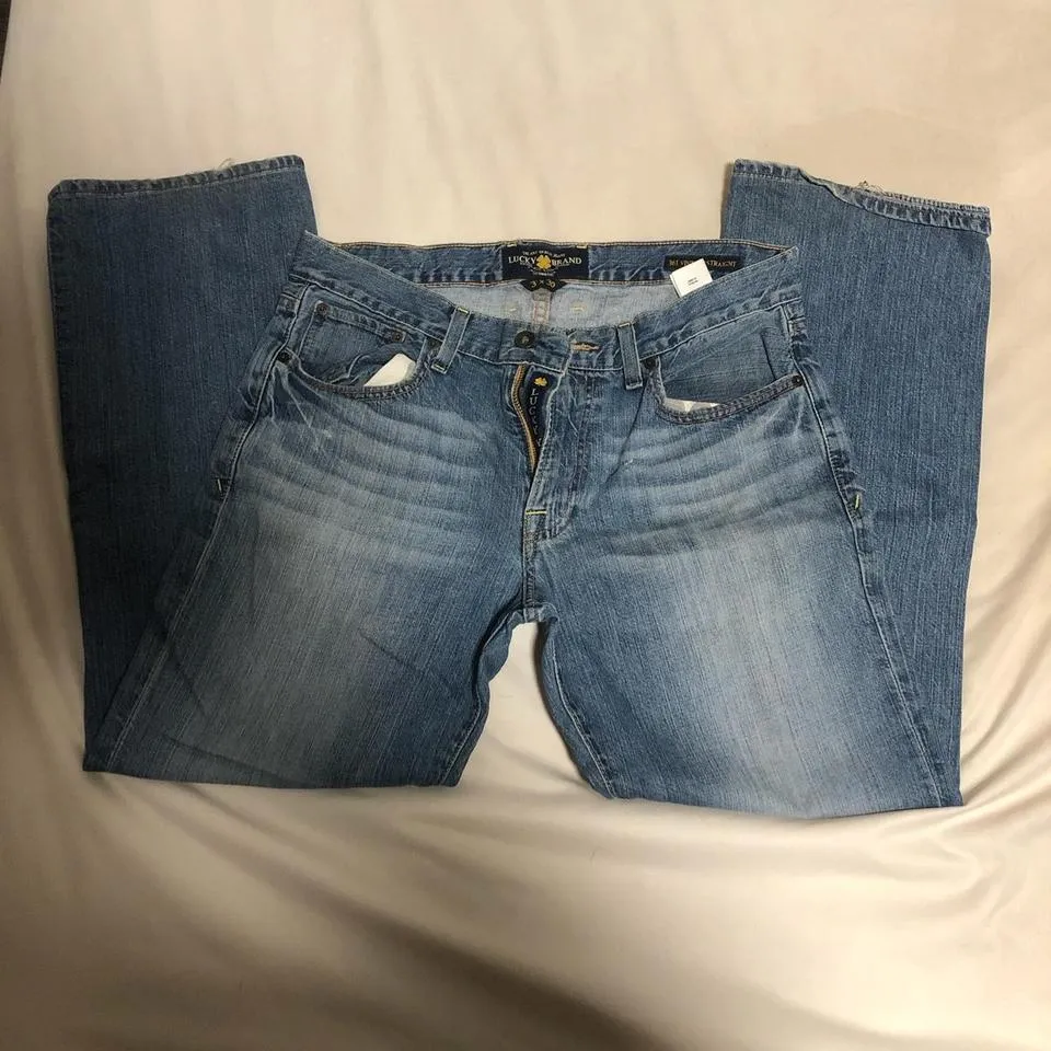 Lucky Brand Men's Blue and Grey Jeans