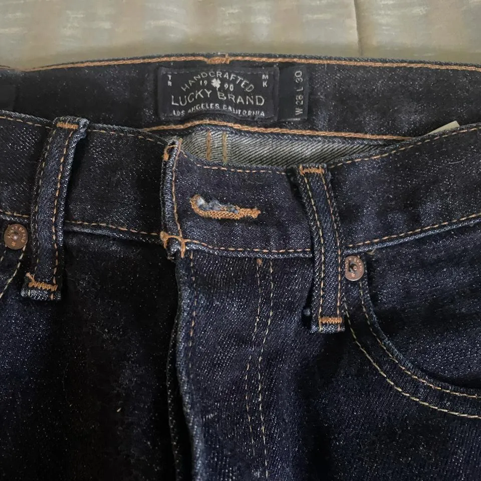 Lucky Brand Men's Navy and Blue Jeans