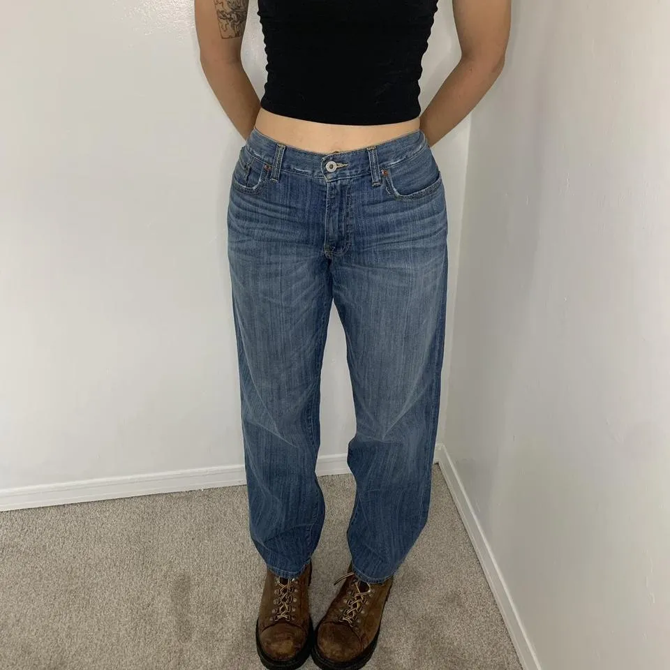 Lucky Brand Men's Navy and Blue Jeans