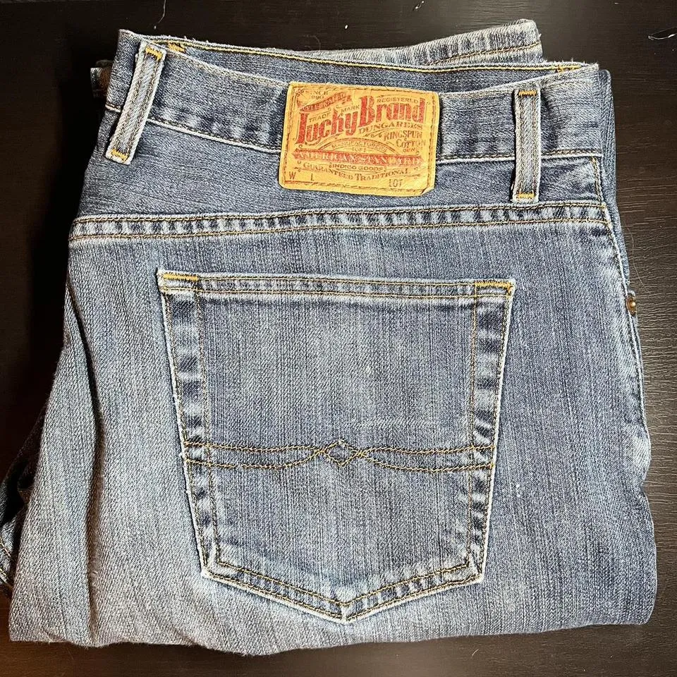 Lucky Brand Men's Navy and Grey Jeans
