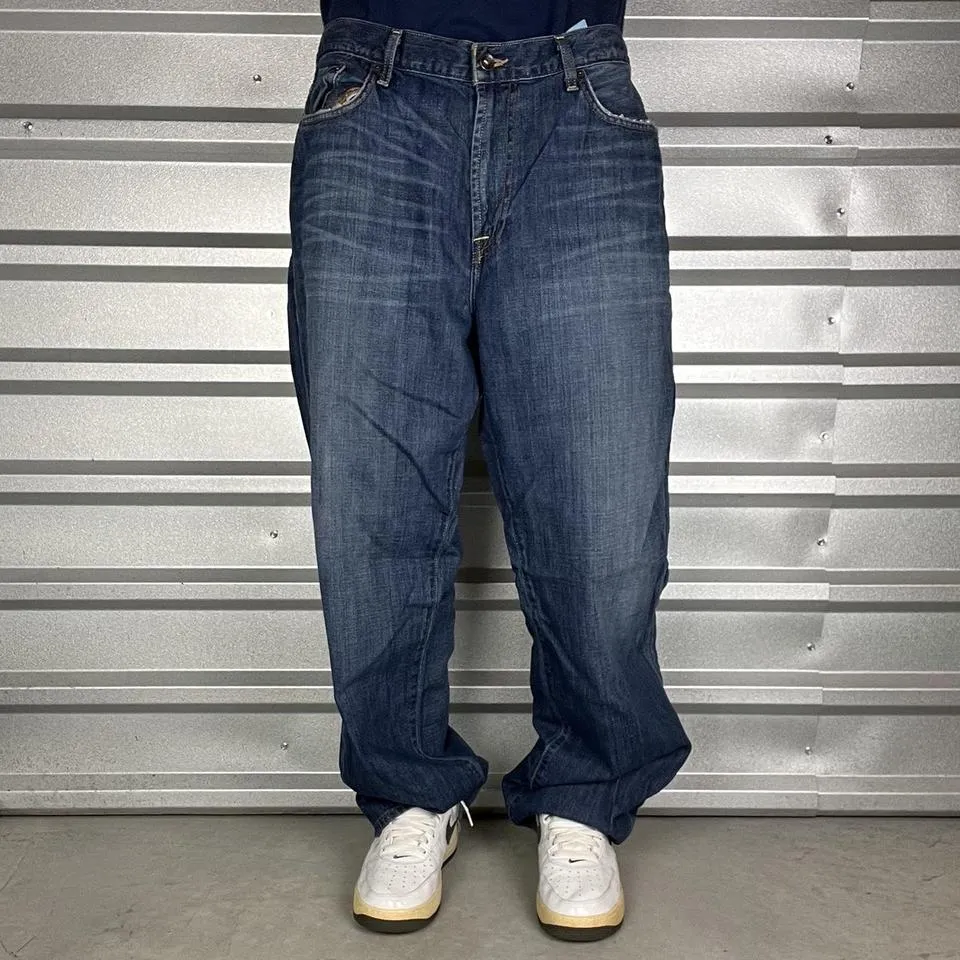 Lucky Brand Men's Navy and Blue Jeans