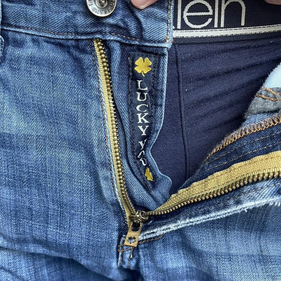 Lucky Brand Men's Blue and Navy Jeans