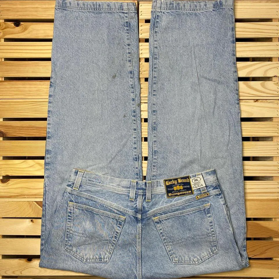Lucky Brand Men's Blue and White Jeans