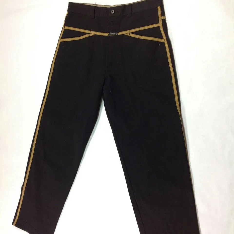 Marithé + François Girbaud Men's Black and Tan Jeans