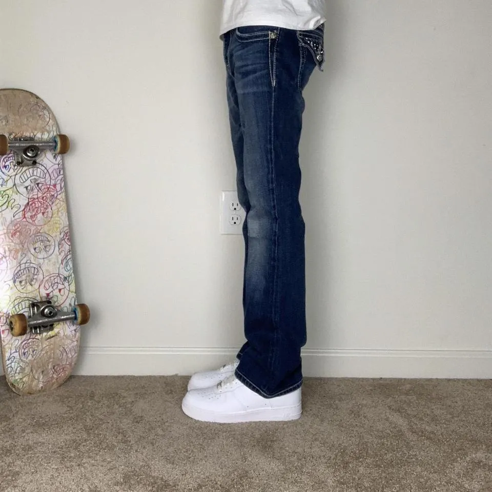 Miss Me Men's Navy and Blue Jeans