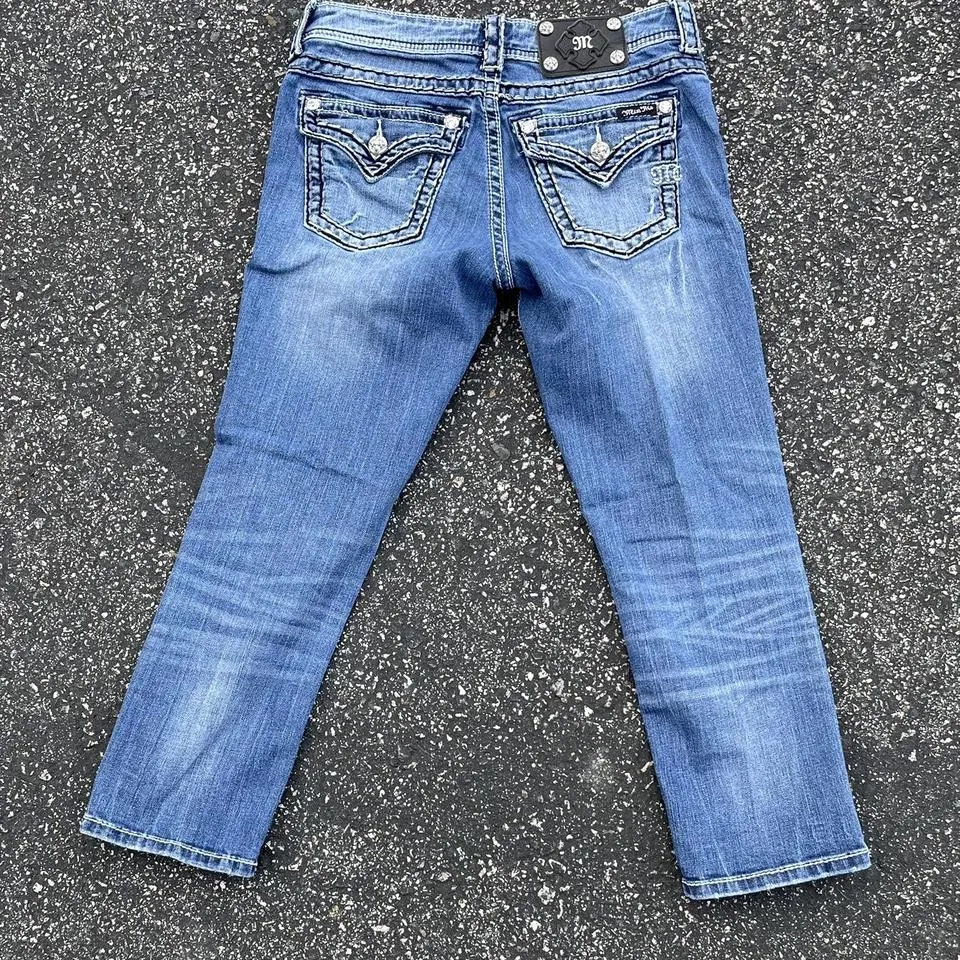 Miss Me Men's Blue and Black Jeans
