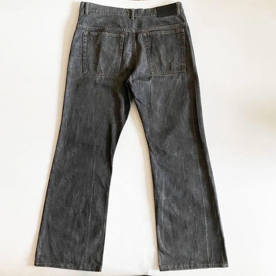 Moschino Men's Grey and Silver Jeans