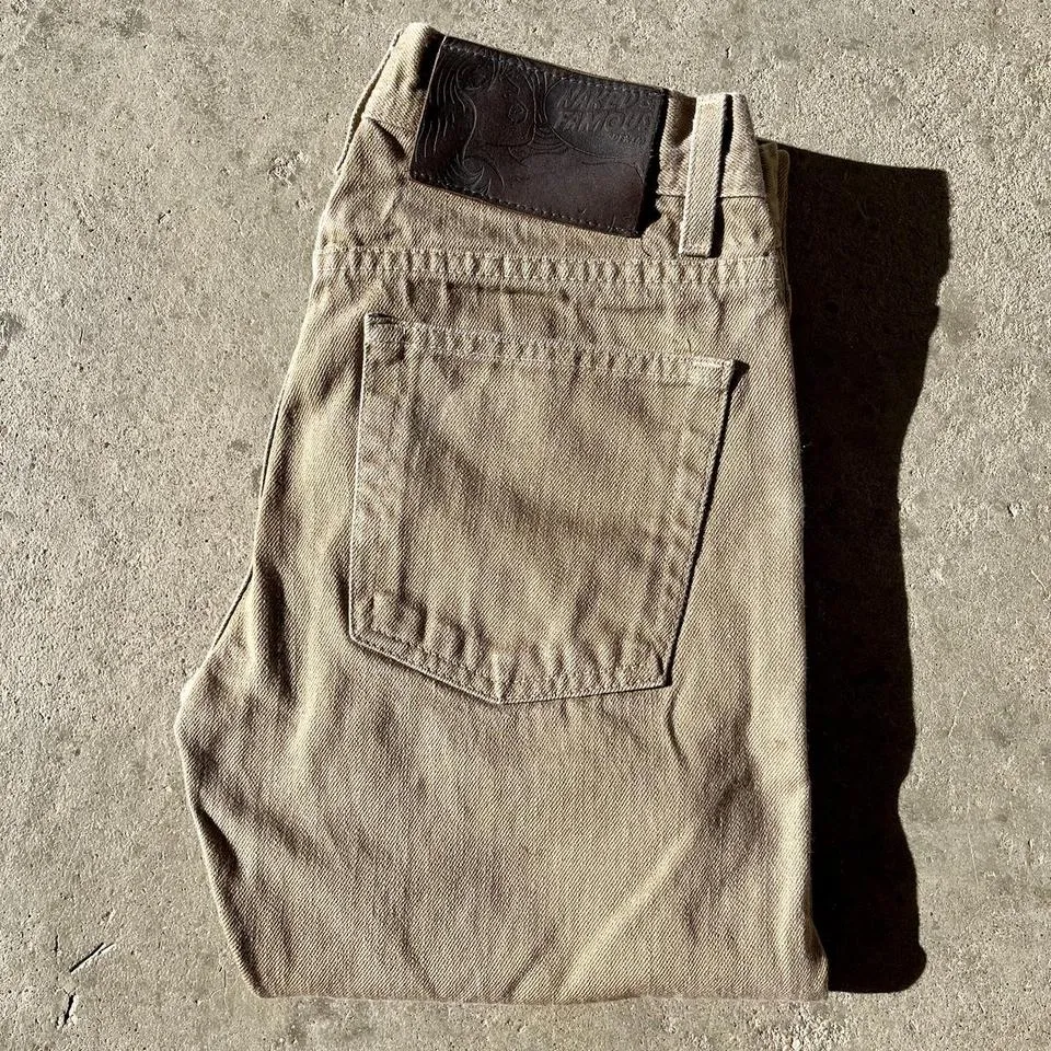 Naked & Famous Denim Men's Khaki and Tan Jeans