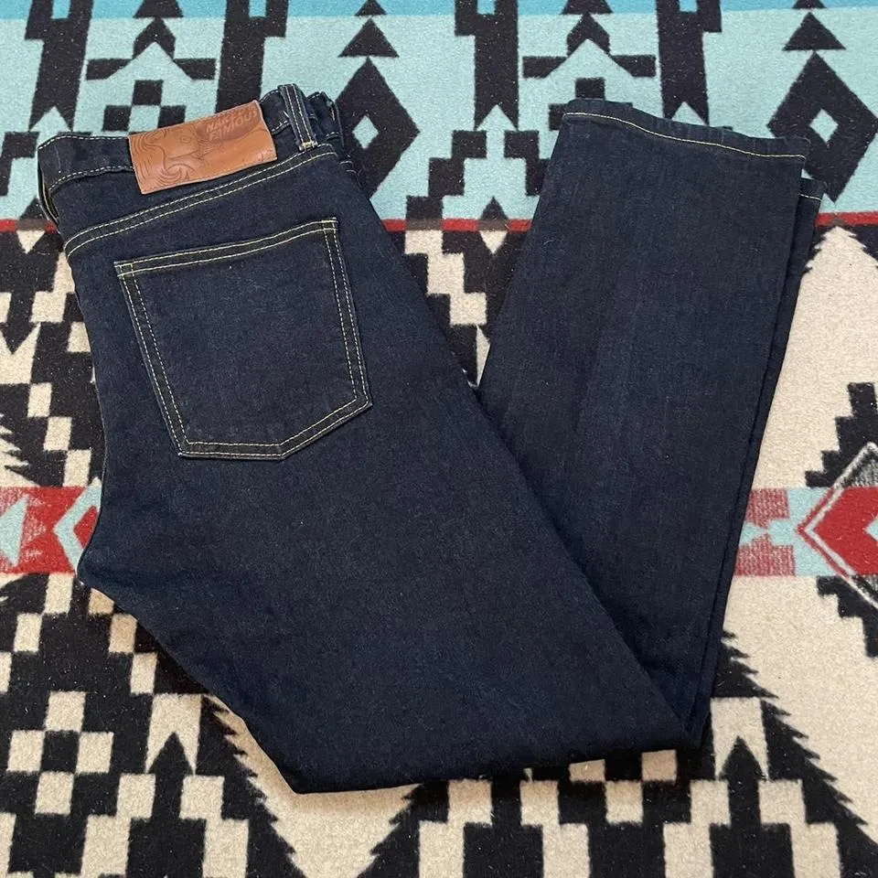Naked & Famous Denim Men's Navy and Blue Jeans