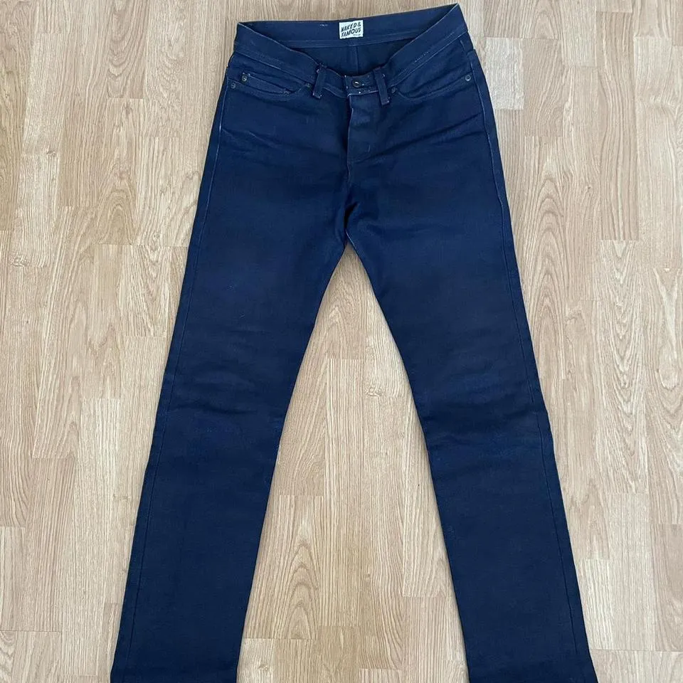 Naked & Famous Denim Men's Black and Navy Jeans