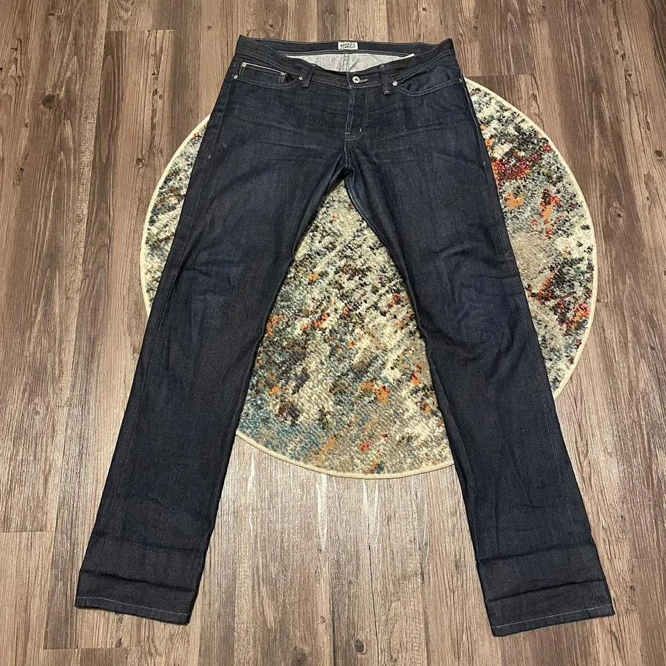 Naked & Famous Denim Men's Navy and Blue Jeans