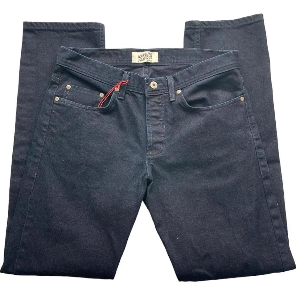 Naked & Famous Denim Men's Blue and Navy Jeans