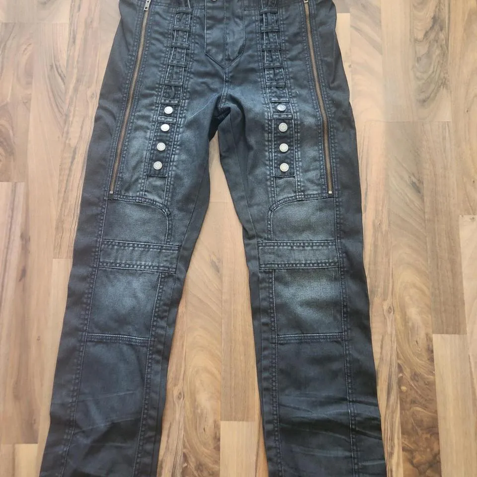 Nasty Gal Men's Black and Navy Jeans