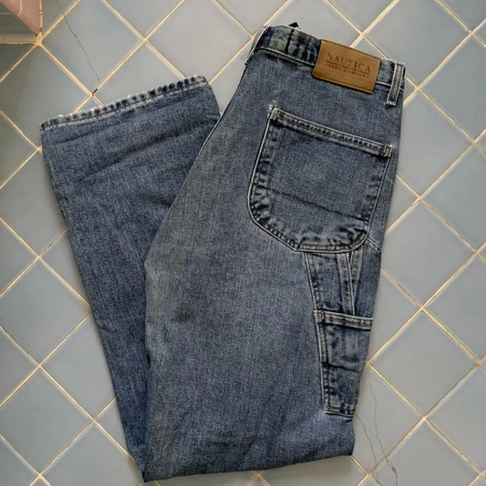 Nautica Men's Silver and Navy Jeans