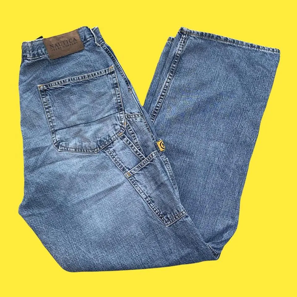 Nautica Men's Blue and Brown Jeans